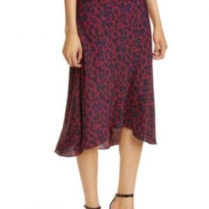 ba&sh Fuchsia Leopard Skirt, size 1